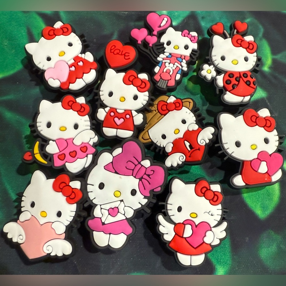 10 Hello Kitty Croc Charms Shoe Charm Jibbit Disney Croc Charms
